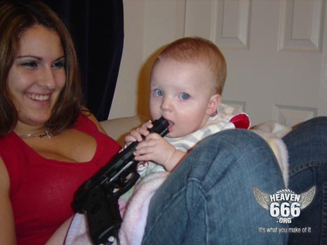 baby sucking gun